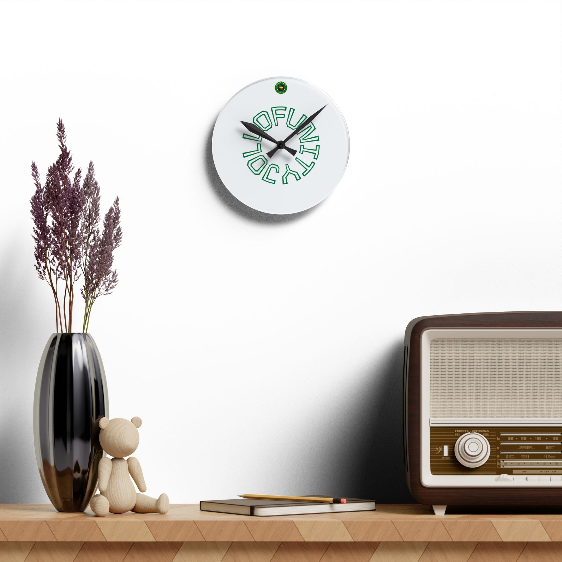 JollofUnity Acrylic Wall Clock with Bold Design