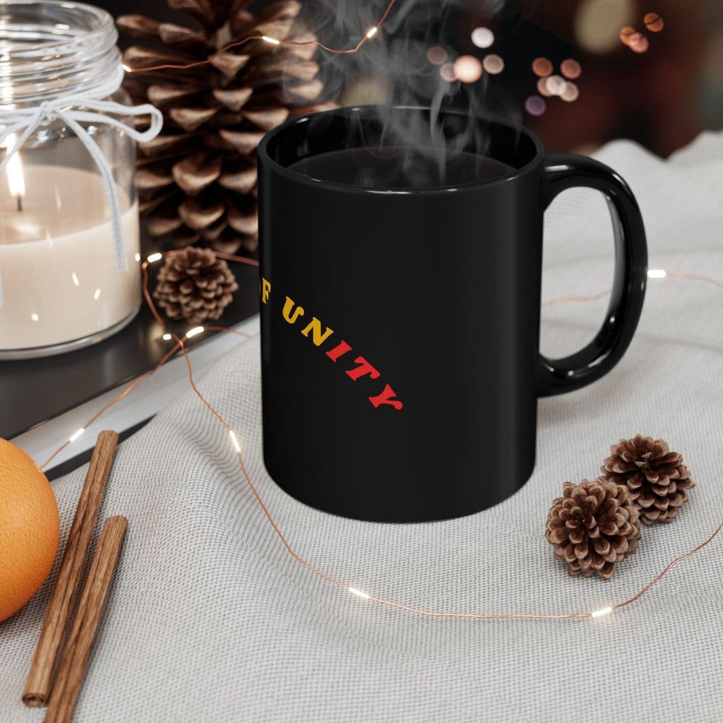 Black Ceramic Mug — "Soul of Unity" Rasta Pride Coffee Cup (11oz & 15oz)