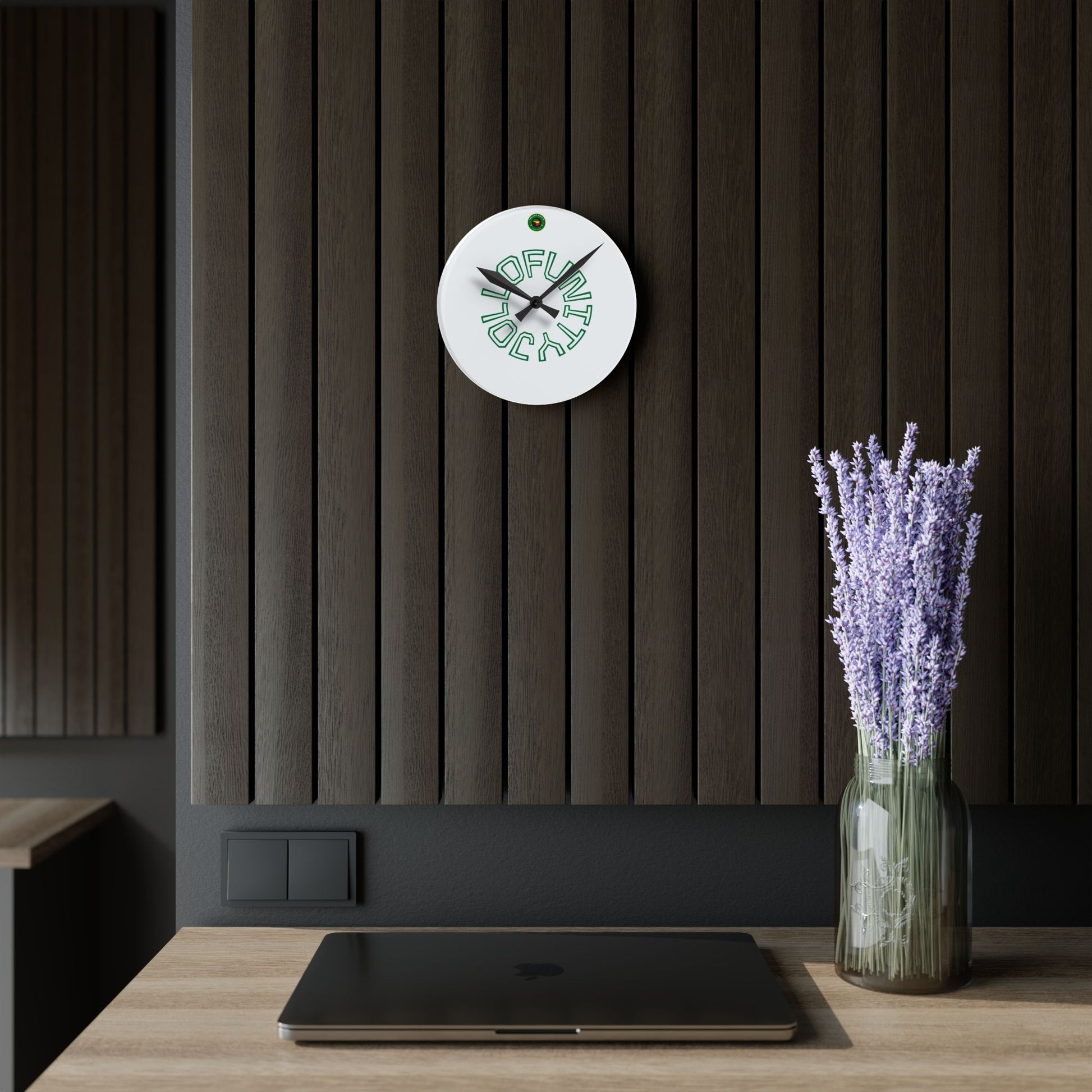 JollofUnity Acrylic Wall Clock with Bold Design